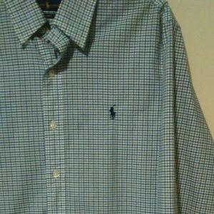 Ralph Lauren Plaid Blue Long-Sleeve Shirt